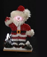 Kerstfiguur Kerstman om te poseren licht 30cm - Batterijen