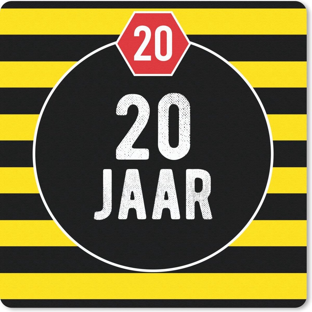 Muismat 30x30 cm - Mousepad Jubileum - 20 Jaar - Quote - Verjaardag - Muismatten