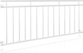 Frans balkon 90 x 184 cm, met 14 vulstaven, wit, gepoedercoat staal