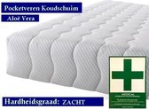 Caravan -  Royal Elite Medical Matras - Pocket HR45 Koudschuim Aloe Vera  9 zones 23 CM - Zacht ligcomfort - 80x190/23