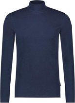 Purewhite -  Heren Slim Fit    T-shirt  - Blauw - Maat L