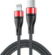 ADC-003 USB-C / Type-C naar 8-pins PD snelladende weave datakabel, lengte: 2 m (rood)