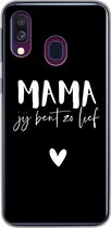 Geschikt voor Samsung Galaxy A40 hoesje - Mama jij bent zo lief - Quotes - Mama - Spreuken - Siliconen Telefoonhoesje