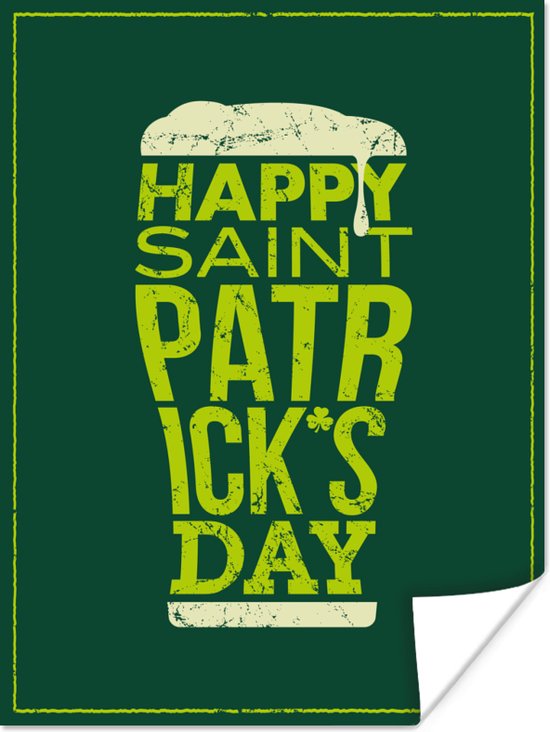 Affiche Affiche Vintage sur le thème de la Saint-Patrick - 30x40 cm