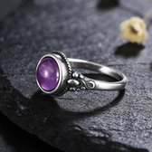 Zilveren ring Purple universe