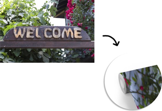 Papier peint photo peint photo vinyle - Un panneau de bienvenue largeur 330 cm x hauteur 220 cm - Tirage photo sur papier peint (disponible en 7 tailles)