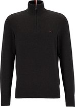 Tommy Hilfiger Pima Cotton Cashmere - heren schipperstrui katoen met kasjmier - zwart (Black) -  Maat: M