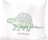 Sierkussens - Kussentjes Woonkamer - 40x40 cm - Kinderkamer - Dimetrodon - Dinosaurus - Jongens - Meisjes - Kids