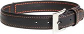 Duvo+ Trendy leder halsband Zwart 37-43cm/19mm