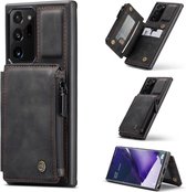 Samsung Galaxy Note 20 Ultra Backcase hoesje - CaseMe - Effen Zwart - Kunstleer