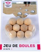 10x Jeu de boules/petanque houten cochonnets/buts/markerings balletjes 30 mm/3 cm - Reserve varkentjes/balletjes - Buitenspeelgoed - Kaatsbal - Actief buitenspeelgoed voor kinderen