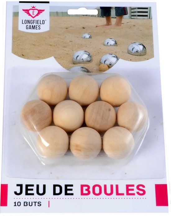 10x Jeu de boules/petanque houten cochonnets/buts/markerings balletjes 30 mm/3 cm - Reserve varkentjes/balletjes - Buitenspeelgoed - Kaatsbal - Actief buitenspeelgoed voor kinderen