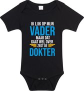 Ik lijk op mijn vader cadeau romper / rompertje - zwart - unisex - jongens / meisjes - zwart rompertje voor baby 92 (18-24 maanden)