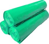 Afvalzakken groen 120 liter | 70x110cm LDPE T50 | Doos 250 stuks (10 rollen à 25 zakken)