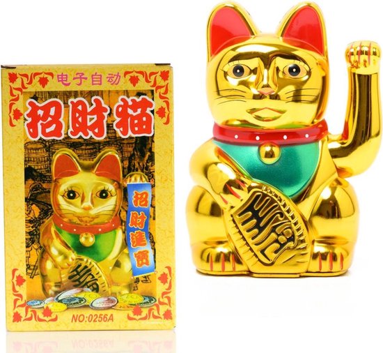 Solar lucky cat maneki neko klein goud - Het grootste online winkelcentrum