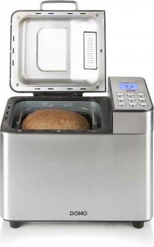DOMO B3971 Broodbakmachine – 18 Programma’s – 500-1000g – Noten/Rozijnen Dispenser – Glutenvrij Programma – RVS - Domo