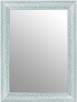 Mozaïek Spiegel Zilver & Wit 67x107 cm – Amira – Zilveren Wandspiegel – wand spiegels – Muur Spiegel – Perfecthomeshop