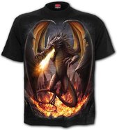 Spiral Heren Tshirt -M- DRACO UNLEASHED Zwart