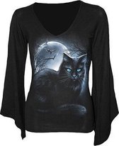 Spiral Longsleeve top -XXL- MYSTICAL MOONLIGHT Zwart