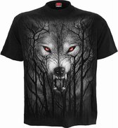 Spiral Heren Tshirt -L- FOREST WOLF Zwart