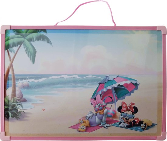 memobord Minnie Mouse meisjes 40 x 30 cm roze 2-delig