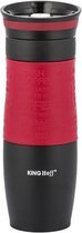 Thermosfles met dubbele RVS wand - Rood - 500ml - Shockproof - Rubberen Greep