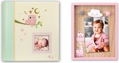 Zep duoset - Baby - Fotoalbum - Voor 30 foto's - Fotolijst - 10 x 15 cm - Roze