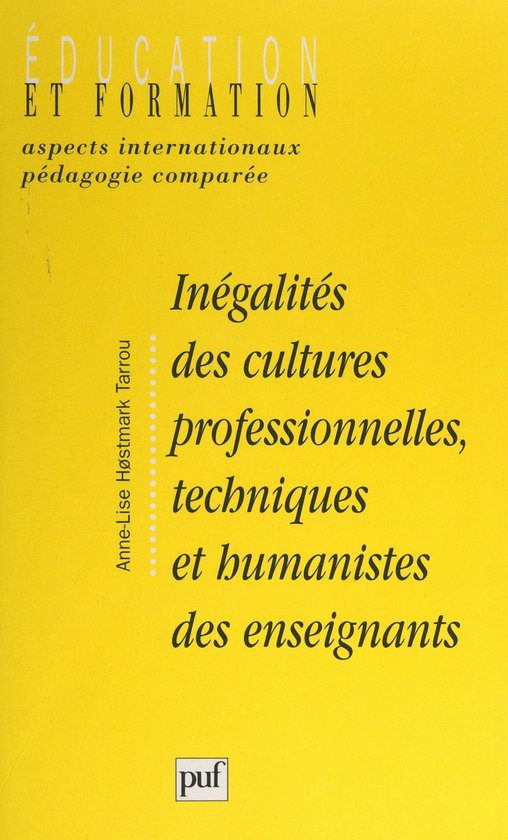 Inégalités des cultures professionnelles, techniques et hu ... - cover
