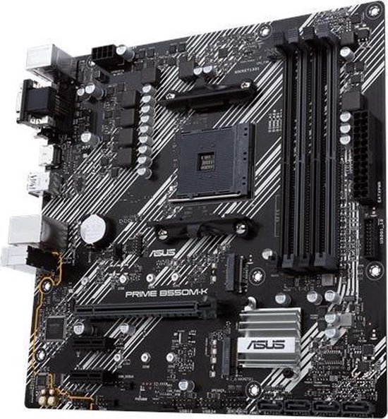 Asus PRIME B550M-K Moederbord Socket AMD AM4 Vormfactor Micro-ATX Moederbord chipset AMD® B550 - ASUS