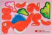 Lg-imports 3d-puzzel Dino 10,5 X 7,5 Cm Karton Roze/rood