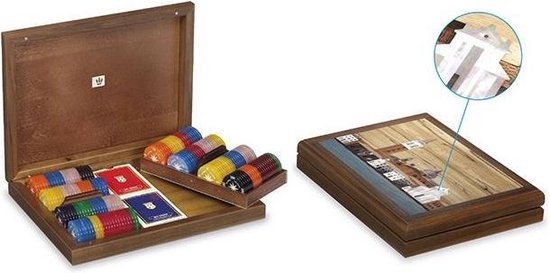 Dal Negro Pokerset Venetiƫ 29,5 X 23 X 5,5 Cm Hout Bruin