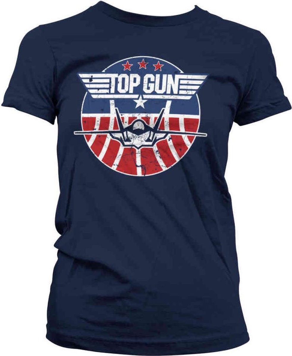Top Gun Dames Tshirt -M- Tomcat Blauw