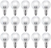 15 stuks Philips Halogeen kogellamp E14 18W helder