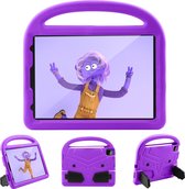 Case2go - Hoes geschikt voor iPad Pro 11 (2018/2020/2021) hoes - Schokbestendige case met handvat - Sparrow Kids Cover - Paars