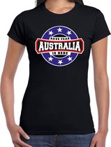 Have fear Australia is here / Australie supporter t-shirt zwart voor dames M