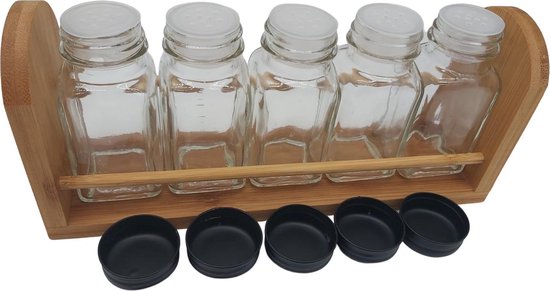 Secret de Gourmet Bamboe kruidenrek met 12 potjes - Hout