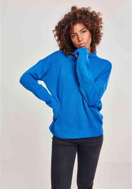 Urban Classics Sweater/trui Oversize Turtleneck Blauw