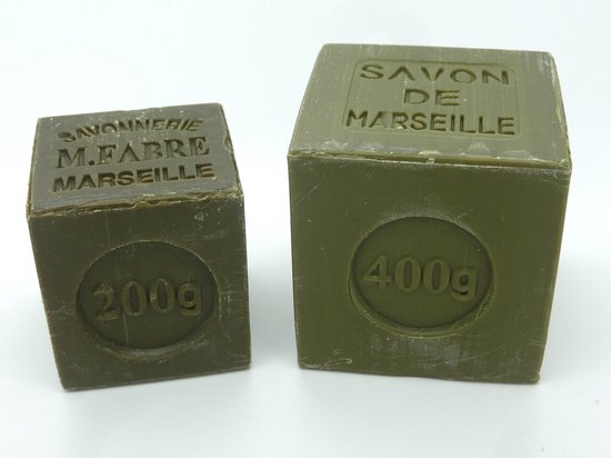 Natuurlijk pure groene Marseillezeep (Savon de Marseille) - 200 gram en 400 gram (zonder palmolie) - Marseille zeep - vegan - dierproefvrij - zonder chemische toevoegingen