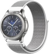 Shop4 - Bandje voor Samsung Galaxy Watch Active 2 Bandje - Nylon Wit Grijs