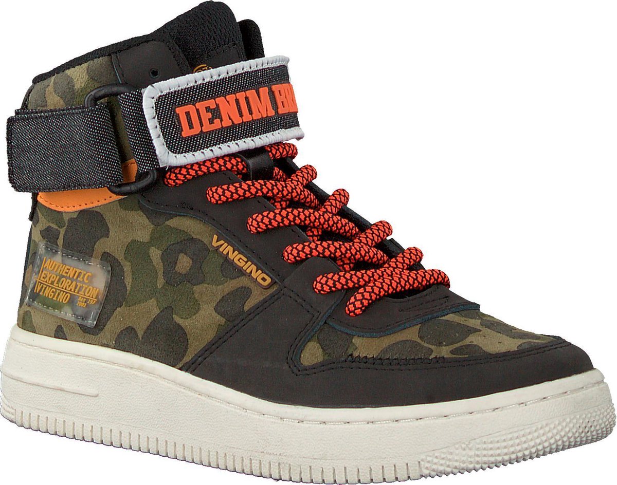 Vingino Jongens Hoge sneakers Elia Mid - Groen - Maat 34 | bol.com