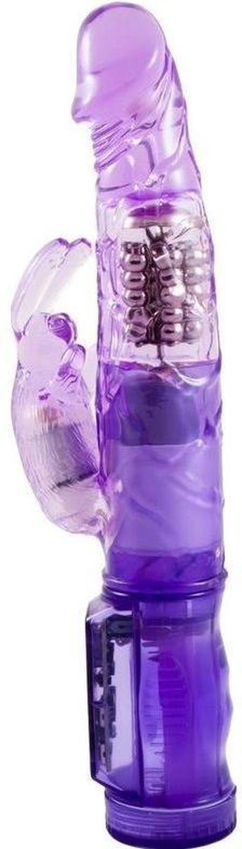 Baile Happy Angel - Tarzanvibrator - 20 Functies - Vibrerend en Roterend -21,5 x 6,5 cm - Paars