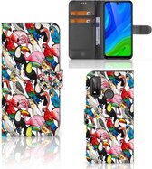 Wallet Book Case Huawei P Smart 2020 Telefoon Hoesje Birds