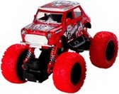 Climbing Cars Monstertruck Jongens 12 Cm Staal Rood/wit