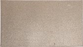 6x Rechthoekige glitter placemats/onderleggers bruin/goud 44 x 29 cm - Diner/kerstdiner placemats
