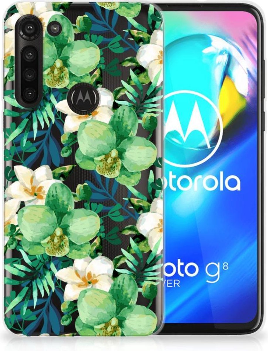 Motorola Moto G8 Power TPU Case Orchidee Groen