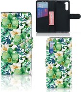 Bookcase OnePlus Nord GSM Hoesje Orchidee Groen