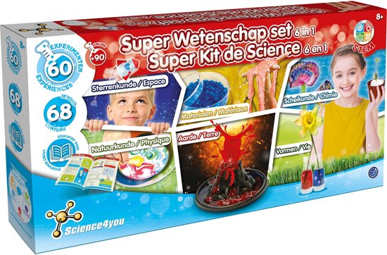 Science4you - Super Wetenschap Set 6 in 1 - Experimenteerdoos - 60  Experimenten - STEM... | bol.com