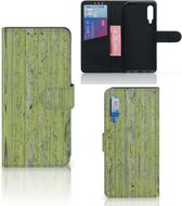 Wallet Book Case Xiaomi Mi 9 Telefoon Hoesje Green Wood