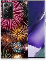 Smartphonehoesje Geschikt voor Samsung Galaxy Note20 Ultra Smartphone hoesje Vuurwerk