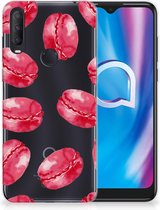 Hoesje Bumper Alcatel 1S (2020) GSM Hoesje Transparant Pink Macarons